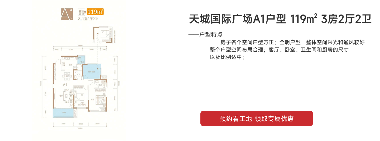 天城國際廣場（天城商業廣場）A1戶型 119㎡