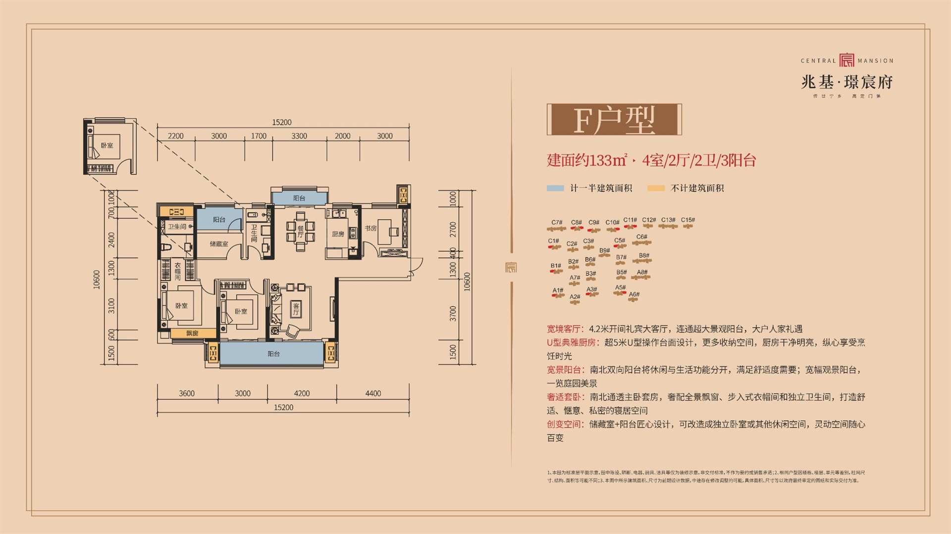 兆基·璟宸府F戶型 133㎡